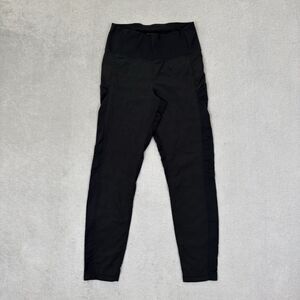 Athleta Trekkie Hybrid Crop Tight Cargo Pants Womens 2 Black Gym Hiking Stretch